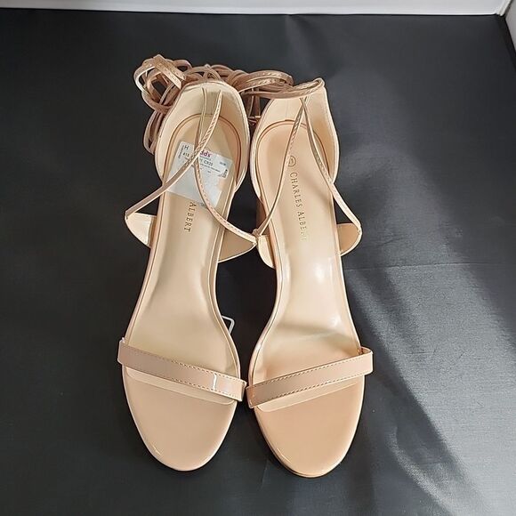 BRAND NEW CHARLES ALBERT LACE UP HIGH HEELED OPEN TOE DRESS THICK HEEL S… - Picture 2 of 16